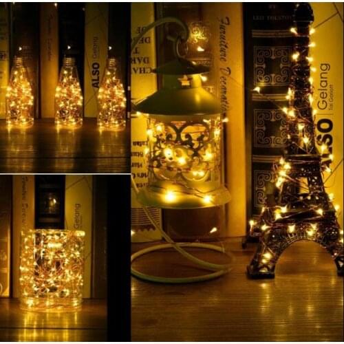 1pcs LED waterproof lights outdoor Christmas and New Year wedding decoration lights string copper wire string plug