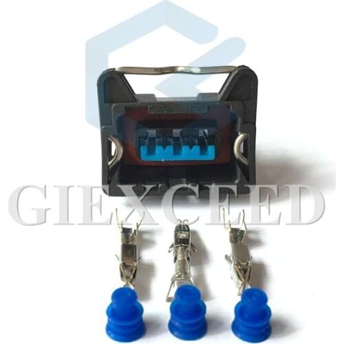 2 Sets 3 Pin EV6 Wire Connector Throttle Position Sensor Plug Socket Standard S-745 For Volvo AIRTEX 1P1421 For FIAT