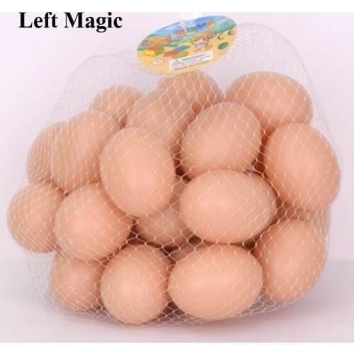 20 Pcs/Lot Super Plastic Egg (Brown Hollow ) Magic Tricks Classic Egg Appearing Magic Props Illusions Stage Close Up Magic