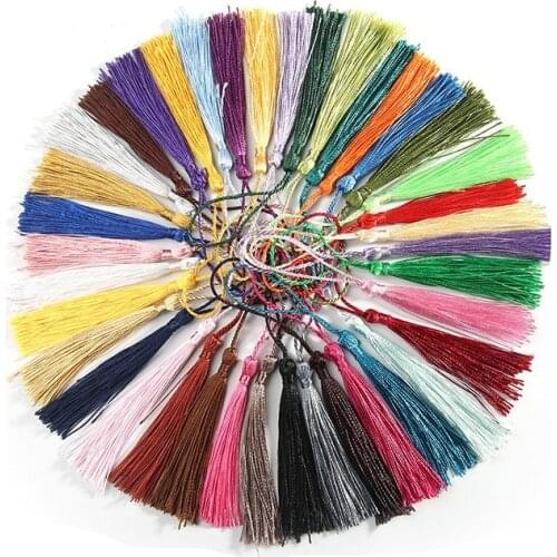 20PCS Multicolors Long Hanging Rope Silk Tassels Fringe Sewing Bag Tassel Trim Key Tassels for DIY Embellish Curtain Accessories
