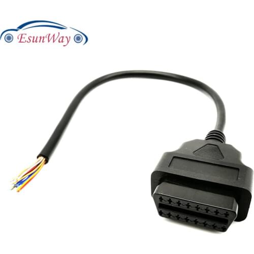 30cm OBD 2 Open Cable OBD2 16pin Female Connector to Open OBD Cable OBDII 16 pin OBD 2 Adaptor
