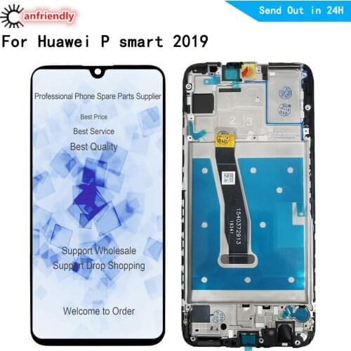 6.21'' For Huawei P Smart 2019 POT-LX1 LX1AF LX2J LX1RUA LX3 LCD Display Touch panel Screen Digitizer With Frame Assembly