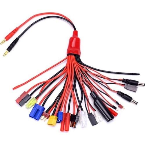 AIO Charging Cable 4.0mm Banana Adapter Connector T Tamiya XT60 EC3 JST Wire Cable for Imax B6 B6AC Lipo Battery RC Drone