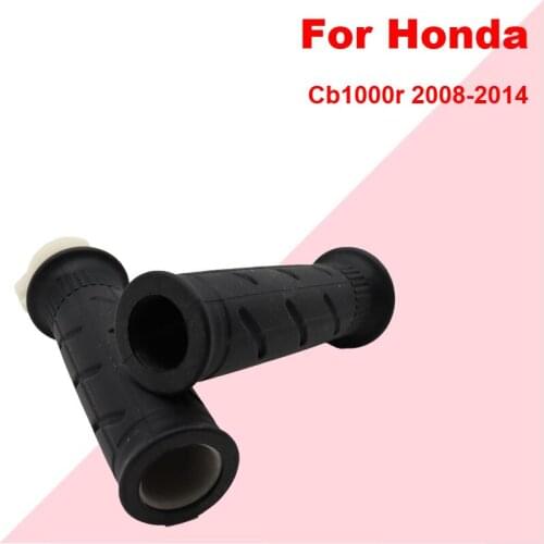 For Honda Cb1000r 2008-2014 Motorcycle Refitting Accessories Anti Skid Handlebar Rubber Handle High Quality Aluminum, PVC black