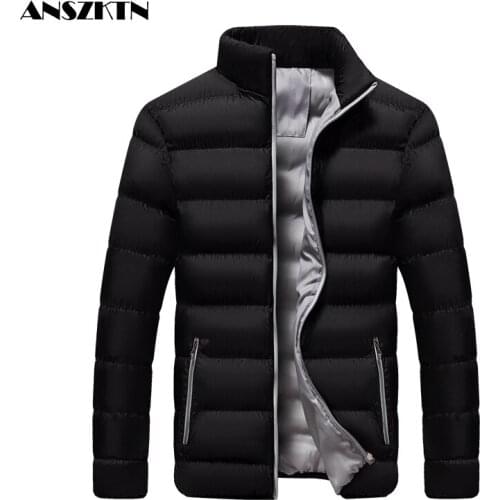 ANSZKTN 2020 autumn and winter new menswinter stand-up collar for mens coats in cotton-padded clothes Fashion clothing