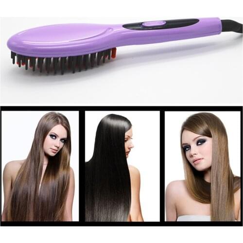 Free Shipping Electric Degital Control Antiscaled straightening simply Fast Hair Straightener Brush Comb Irons easy straight