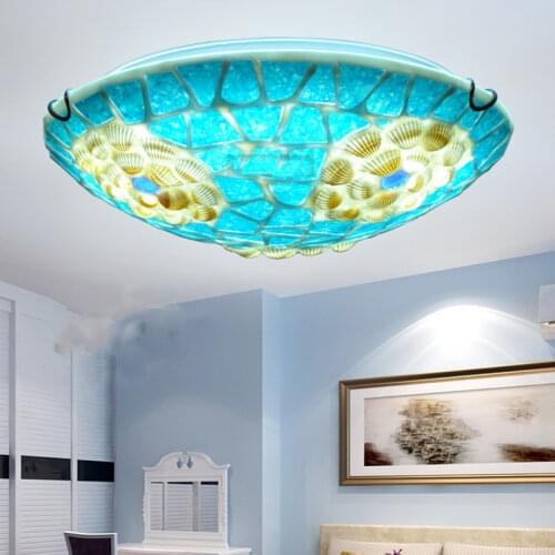 Bohemia LED Tri-color Dimming Ceiling Lamp Childrens Room Bedroom Living Room Aisle Lamps Mediterranean Style Light
