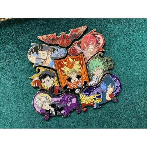 Cosmile Hitman Reborn Giotto VongolePrimo Rokudou Mukuro Hibari Kyōya Metal Badge Brooch Pin Pendant Collection Limited