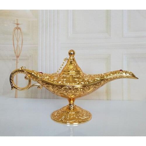 RETRO HOME DECORATION METAL ART CRAFT ORNAMENTS ANTIQUE TEAPOT ALADDIN LAMP CHILDREN STUDENT BIRTHDAY GIFT TOY