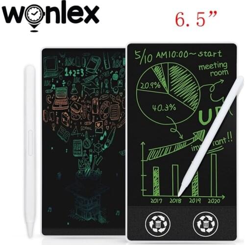 Wonlex Kids LCD Handwriting Board Sketch Pad Double Screen Memo Tablet Baby Early Education Childhood Drawing Blackboard 6.5