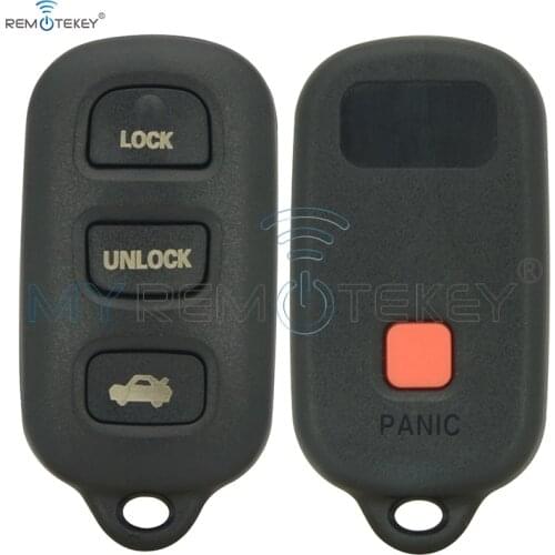 Remote car key fob 3 button with panic for Toyota Camry Solara Corolla Sienna 2002 2003 2004 2005 2006 315mhz GQ43VT14T remtekey