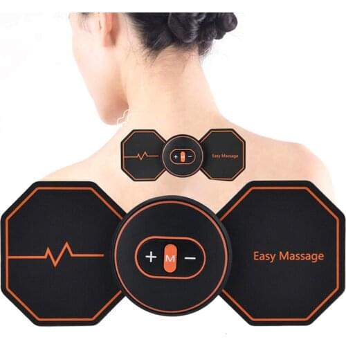 Mini Neck Massager Electric Butterfly Design Smart EMS Muscle Stimulator Back Cervical Massage Back Pain Relief Health Care