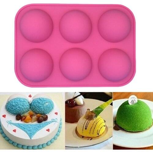 Hot Sale Half Sphere Silicone Soap Molds Bakeware Pudding Soap Chocolate Decorating Tools Jelly Fondant Mould Ball Shape Tools