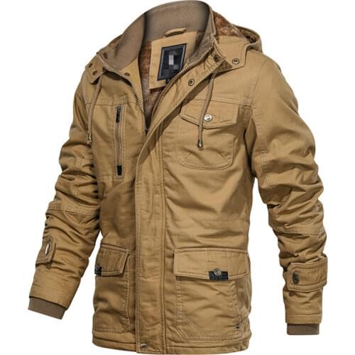 Boys Cotton Green Big Size Jacket Warm Long Sleeve Fluffy Windbreaker Men Khaki Top Coat Winter Mens Thick Overcoat 5xl 6xl 7xl