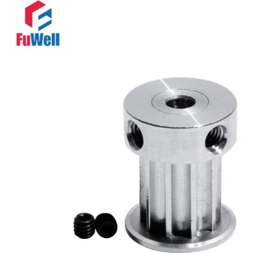 HTD5M-10T Timing Pulley 16mm Belt Width Gear Belt Pulley 5/6/6.35/7/8mm Bore 10Teeth 5M Aluminum Alloy Transmission Pulley
