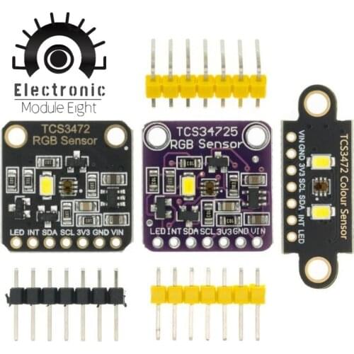 TCS34725 Low Power IR Blocking Filter RGB Light Color Sensor Recognition Diy Kit Electronic PCB Board For Arduino Programmable