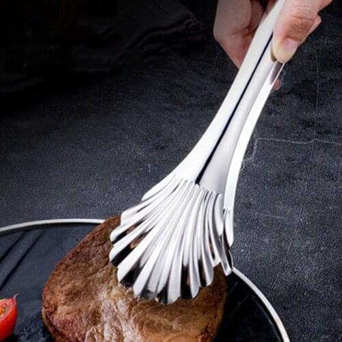 Barbecue Tools Stainless Steel Food Clip Bread Bun Tongs Kitchen Cooking Tongs Fried Barbecue Utensils