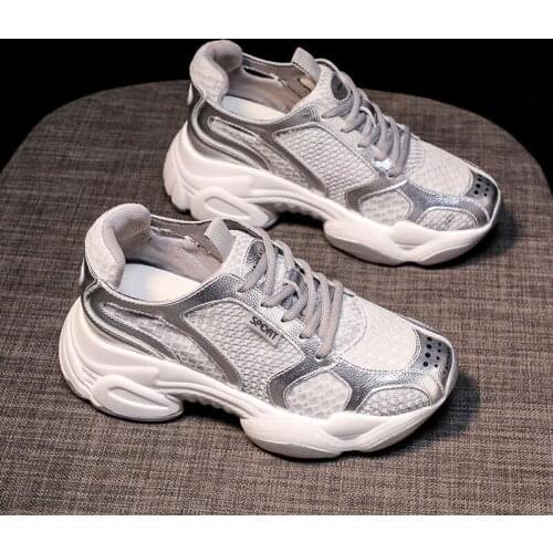 Spring New Fashion Vulcanize Shoes Sneakers Breathable Mesh Walking Zapatos