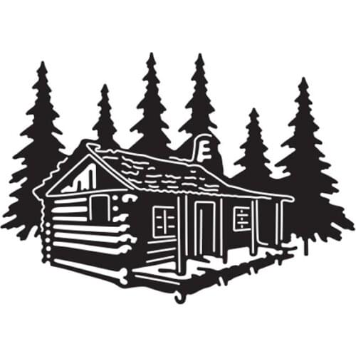 Warm Forests House Metal Cutting Dies DIY Scrapbooking Crafts Card Album Photo Making Embossing Stencil New Dies 2021