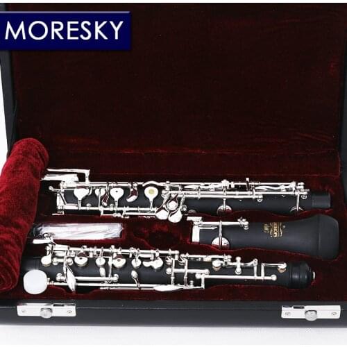 MORESKY Professional C Key Oboe Semi-automatic Style Cupronickel Plated Silver Fully automatic Oboe