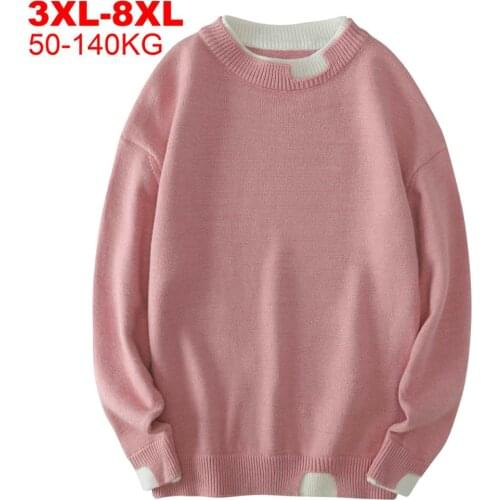 Mens Pullovers Knitted Large Size 8xl Ripped Sweaters For Men Autumn Winter Plus Size Knitwear Hip Hop Mens Oversized Sweater