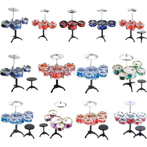 Mini Jazz 3/5 Drums Stool Set Percussion Music Instruments Set Kids Children Baby Early Learning Educational Musical Toy Gift