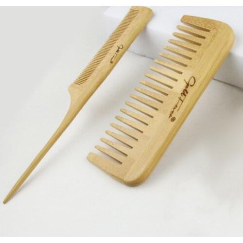 Natural Anti-static Comb For Men And Women Bamboo Comb Nursing Prevent Breakage Durable Hairdressing Set