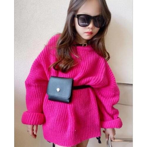 2021 new wholesale girls knitted sweater autumn cotton fashion girls pullover sweaters 5-10 B705