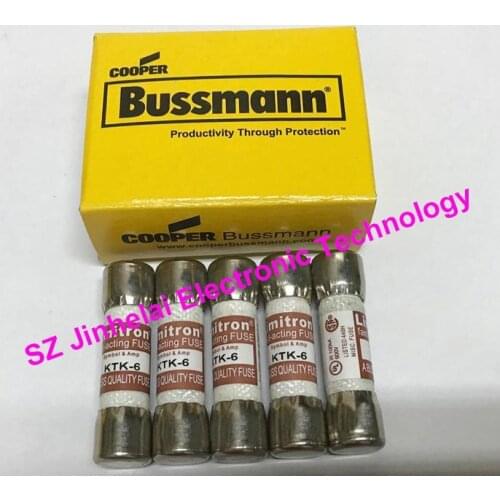 New and original KTK-6 Fast-acting Supplemental fuses 6A 600V 10*38mm