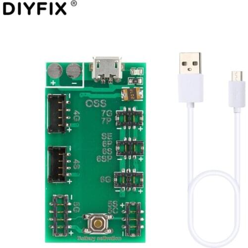 DIYFIX Battery Charging Board for iPhone 7 Plus 7 6s 6 Plus 5SE 5s 5 4s 4 Battery Charge Activate Plate with FREE USB Cable