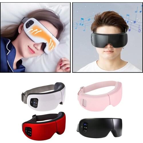 USB Heating Eye Massager Mask Portable Travel Health Temple Massager Sleep Bluetooth Eye Mask Relieving Dry Eyes