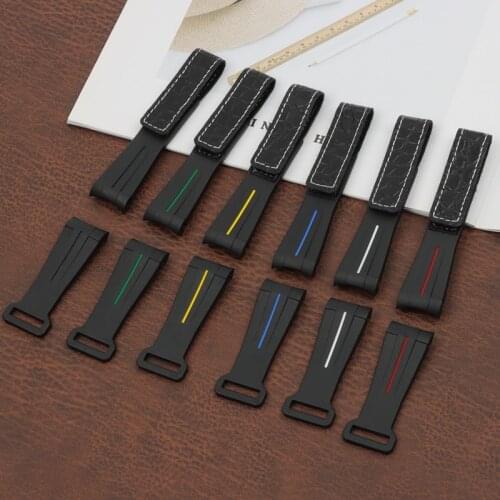 20mm 22mm Silicone Rubber Watch Strap For Rolex Yacht Master OYSTERFLEX Submariner GMT Daytona Sports Watchband Accessories