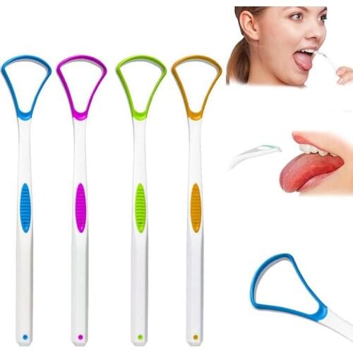 1 Pc Tongue Cleaner Scraper Cleaning Tongue Scraper For Oral Health Care Hygiene Keep Fresh Breath Tongue Scraper Random Color