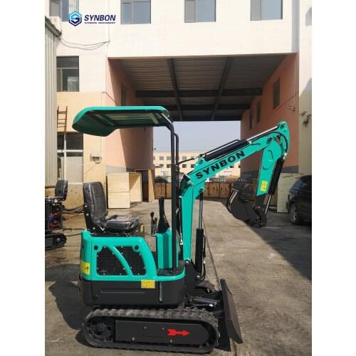 SYNBON 1.0 Ton Mini Bulldozer Hydraulic Digger Crawler Excavator Small digger Farm Machinery