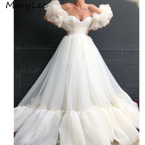 Princess Evening Dresses Sweetheart A-Line Organza Pleated Pearl Beaded Evening Dresses vestidos de fiesta de noche