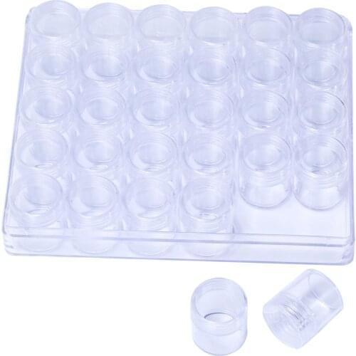 Embroidery Diamond Storage Box, for Diamond Painting with 30 Small Beads Diamond Painting Storage Containers with Lid for DIY Ar