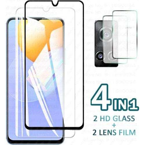Protective glass for Vivo Y31 Screen Protector Glass on For Vivo Y31 Camera Lens Tempered Glass Flim y31s 31y y 31 Glass 6.58"