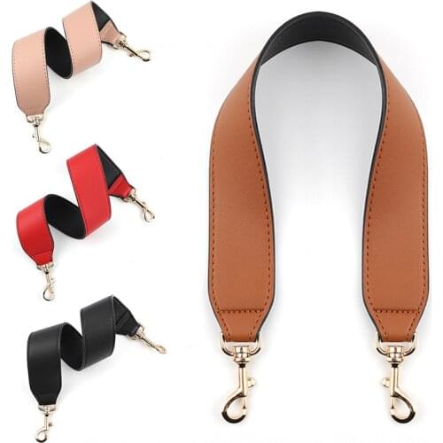 Female Handles Shoulder Bag Strap 50cm PU Leather Bag Strap Solid Straps Belt Accessories Wide Shoulder Bags Belt Replacement