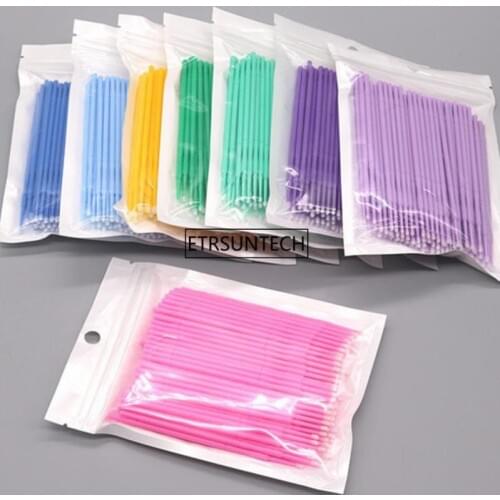 100packs Disposable Makeup Eyelashes Brushes Micro Mascara Brush Eyelash Extension Individual Lash Removing Tools F3224