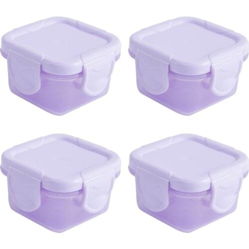 4 Pcs/Set 60ml Baby Milk Powder Food Container Infant Snacks Feeding Storage Portable Food Freezer Fresh Cup