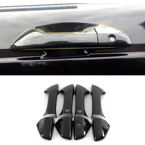 Car Accessories ABS Carbon Gate Door Handle Trim Frame Sticker Cover Exterior Decoration Moulding for Honda Accord 8th 2008-2013