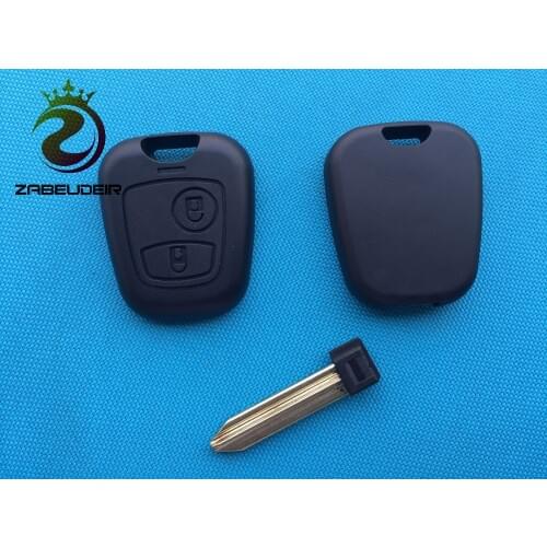 1pcs of 2 BUTTONS REMOTE KEY FOB CASE SHELL COVER UNCUT BLADE NO SCREWS FOR CITROEN SAXO XSARA BERLINGO PICASSO SX9