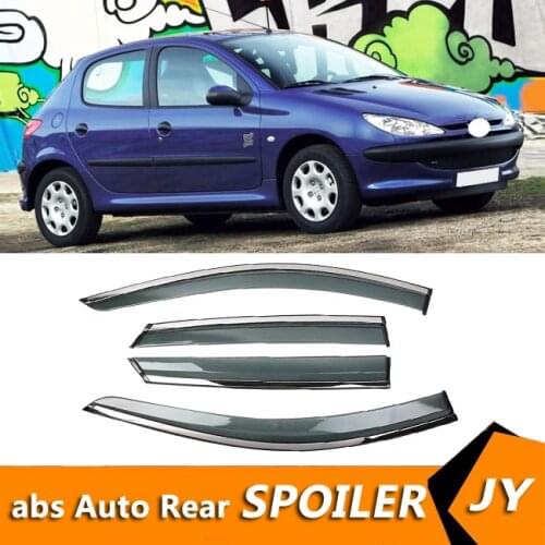 For Peugeot 206 2004-2008 Window Visor Vent Shades Sun Rain Deflector Guard For Peugeot 206 Auto Accessories 4PCS/SET