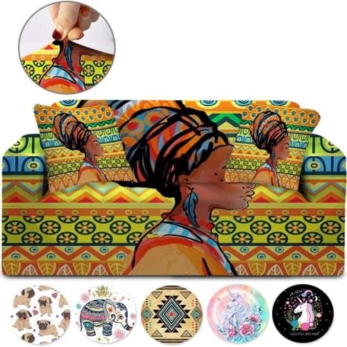 Africa series stretch sofa cover Europe and America 1/2/3/4 seat combination dustproof sofa cushion