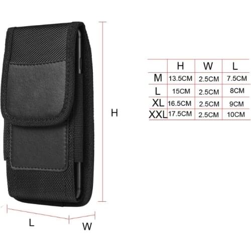 Phone Holster Nylon Cell Phone Belt Clip Holster Carrying Pouch Card Holder 066F
