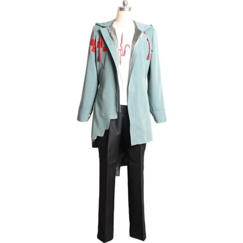 Super Danganronpa 2 Cosplay Costume Komaeda Nagito Trench Jacket Shirt Pants Outfit Costume L321