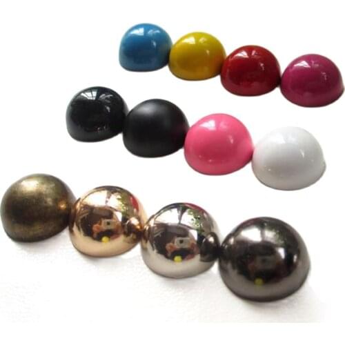 15mm Diameter Colorful Mushromm Rivet Dome Head Hemispherical Studs With Screws For Bag Shoes Garment Leather Craft Accessories