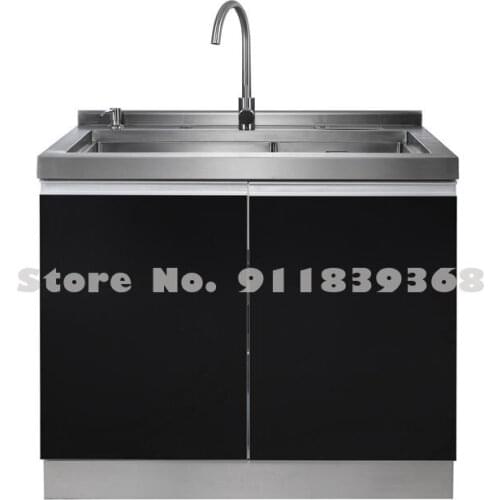 Kitchen Integrated Cabinets Sink 304 Stainless Steel Single And Double Slot Width 900 Can Be Integrated Dishwasher Disinfection