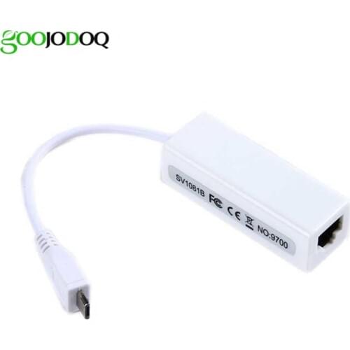 Micro USB 2.0 To RJ45 Ethernet LAN Network Card Adapter For Windows Android PC Laptop Tablet RD9700 IC H07