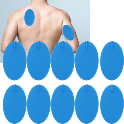 10pc Reusable Electrode Massage Pad Muscle Relaxation Stimulator Physiotherapy Machine Patch Neck Back Shoulder Health Care Tool